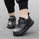 Ouxianyu Boys' Shoes Black Leather Shoes 2025 Autumn and Winter Children's Casual Performance Shoes for Big Boys and Primary School Students Sports Shoes 790 Black (Standard Code) 36