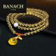 Banach Pure Body Citrine Bracelet 108 beads multi-circle money bag gift for women beads 6mm three-circle