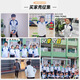 蝴蝶球衣儿童乒乓球服长袖训练服男女长裤弹力紧身衣印制运动套装秋冬 9793粉兰单上衣+黑色假两条长裤 24码【130-140cm 50-60斤】