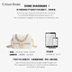 Crtnzo Kroez Sitio web oficial Bolsa Bolsa para mujeres 2025 NUEVA BOLSA PEQUEÑA Crossbody Bag Cirtieno Cumpleaños Chino Día de San Valentín Regalo Bolso de mujer White-CK Regalo para mujer para novia y novia Senedor de alta gama de alta gama
