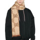 GUCCI Gucci scarf Double G pattern jacquard wool dark light color double-sided scarf same style for men and women couples. Brown/beige 581537 3G200 9764