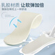 Special latex breathable insoles for single shoes, women's soft soles, comfortable and super soft, anti-pain when standing for a long time, breathable and sweat-absorbent, 1 pair, white 37-38