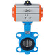 D671X-16Q Válvula de mariposa neumática Tetrafluoro Plate de acero inoxidable Clip de válvula de brida DN50 65 100 150 Placa de tinta de domo detergente AT52-DN40