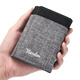 Tuzun Japanese short three-fold wallet for men college students canvas trendy high school thin coin wallet for boys niche card bag gray