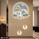 Drawing the modern light luxury entrance of the town, luminous decoration painting, three-dimensional corridor, corridor end LED wall light painting, new Chinese landscape painting, ZP3881 [Fulu Jinshan] Overall size: 80*132cm LED light painting (220V plug-in model + remote control) High-transparent acrylic + UV fine sculpture + three-dimensional physical metal lamp