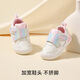Carter Rabbit Children's Shoes Children's Toddler Shoes Small K Shield Autumn and Winter Velvet Ankle Stable Shoes Boys Girls Infants Soft Soled Cotton Shoes White Pink Blue - Microfiber Leather 22 Inner Length 13.5cm Foot Length 12.5-13.0