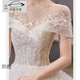 Orihime one-shoulder light wedding dress 2025 new temperament main yarn bride summer cover thick arms floor-length large tail princess style tail style standard mid-waist veil bustle one size XL size recommended 120Jin Jin is equal to 0.5 kg or less