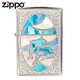 
ZIPPO kerosene lighter genuine windproof colored dolphin lover creative gift for boyfriend Valentine's Day Dolphin lover [new machine without oil] DY9902GQ