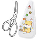 HUYO complementary feeding scissors for babies, food grade 304 stainless steel food scissors, children's complementary feeding tools, portable small scissors, complementary feeding scissors + clip + bear carrying box