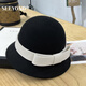 Seeyond Deep Sun Qianjin Xiaoxiangfeng Fisherman Hat Femme Femmes automne et hiver français rétro Hepburn Style HAP HAP TOP FACE PETTE CHAPE BLANC CHAPE BLANC BLACK BOTIE BOUTIQUE CASSE CASSE CASHER
