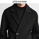 PEACEBIRD Men's Shopping Mall Same Style Coat Winter New Double-sided Wool Coat B1AAE4210 Black 1 M