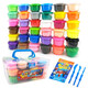 
Morning Light (M/G) JKE03979 Ultra Light Clay Lightweight Plastic Clay Oil Clay Space Color Clay Lightweight Mold Tool Safety Color 24 Colors/Box Single Box Pack