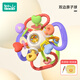 Rushan Manhattan hand ball baby toy silicone chewable teether baby 3 to 6 months old holding molars 0 to 1 years old bilateral atomic ball free storage box + anti-drop chain