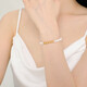 Chow Tai Sang Pure Gold Pearl Bracelet Freshwater Bead Bracelet Bow Gold Bracelet as Birthday Gift for Girls