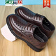 
CARTELO brand high-end leather shoes for men genuine leather soft sole men's shoes for summer hollow men's sandals for middle-aged and elderly business and leisure 6627 black 38