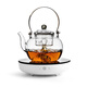 Tachimis Touch Miss Japanese Electric Ceramic Stove Small Kettle Tea Choiler à la vapeur et à la cuisson à double usage de thé à usage de thé à double usine Potage en verre Xinglang + Zhiwei Electric en céramique poêle [Yabai] 701ml (inclusive) -800 ml (inclusive)