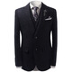 Leshili suit suit men's woolen wool thick business casual suit suit groom wedding host banquet dress trendy wool colorful dot blue two-piece suit + pants 165/S 46 size, default with size 29 pants