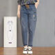 Zhidoudou Plus Velvet High Taist Broidered Women's Pantals Spring and Summer 2025 Nouveau pantalon élastique et doux Slinom Slinom HARUN 9905 Broidered Small Flowers plus Velvet S Recommandé 85-100jin [Jin est égal à 0,5 kg]