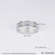 Jibaolou PT950 platinum ring for women, diamond pattern width 5.2-5.6mm fixed mouth platinum ring, size 15, 5.88g