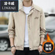 Commander Bear Herrenjacke Herbst und Winter Pure Cotton Jacket Herrenstand Collar Korean New Casual Jacket BD9905-Black-Spring und Herbststil-Polyester Faser L 100-15jin [Jin gleich 0,5 kg]