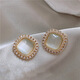 S925 Silver Needle Rhinestone Cat's Eye Retro Small Stud Earrings 2023 New Feminine Earrings Main Image