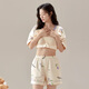 Pajamas de terciopelo ártico (Bejirog) con almohadilla para el cofre para algodón de algodón de algodón de manga corto de mujeres para mujeres Juego de ropa para el hogar delgada de gran tamaño 2024 NUEVO ESTILO [con almohadilla de almohadilla de almohadilla corta] Tamaño GXT1047 XL (recomendado 110-125 Jin [Jin iguala 0.5 kg])))