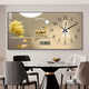 Sensory painting Light luxury high-end large-size electric meter box decoration distribution box covers electronic perpetual calendar restaurant table hanging painting JD121.27 perpetual calendar + watch/black hand 120*60cm (cover 110*50) lift cover/support pole gold frame