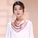 STORY Of SHANGHAI silk scarf for women spring and summer versatile silk small square scarf scarf birthday gift for women chain decoration thick love light pink