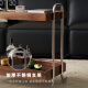 
Original solid wood edge movable retro trolley North American black walnut living room sofa tea table M1181 [Black walnut] trolley 670*380*690mm
