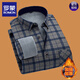 Romon Camisa cálida de terciopelo de manga larga para hombres 2025 Otoño e invierno NUEVO Moda Moda Compañía Camisa de trabajo grueso para hombres 1xm21/9906 3xl