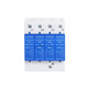Shanghai People's SPD Level 1 surge T1 test 10/350us lightning protector 15KA industrial surge module blue 12.5KA x 2P (one fire, one zero + ground)