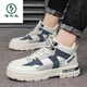 Holzspecker-Herrenschuhe 2025 Frühlings- und Herbst-High-Top-Männer vielseitige Höhenhöhe, die gelegentliche Outdoor-Sportarten ohne Slip Martin Boots Beige 40 verdickt sind
