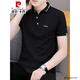 Pierre cardin business casual embroidery POLOT shirt solid color cotton short-sleeved T-shirt men's summer lapel top men's T-shirt dark blue 683 models M 85-100Jin [Jin equals 0.5 kg]