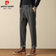 Pierre Cardin business casual pants men's autumn and winter slim woolen pants men's elastic high-end small suit pants dark gray 34