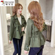 Woodpecker ins trendy coat women's windbreaker 2024 spring and autumn new thin coat short women's jacket small top military green 9923 M