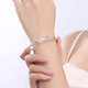 Yuan Shengfu's new PT950 fashionable, simple and versatile double-ball platinum bracelet, genuine platinum round ball open bracelet, 7.93g/ring 56mm