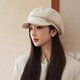Shenggeer Hat Women's Spring and Autumn Korean Style Fashion Versatile Octagonal Beret Showing Face Small Retro Painter Hat British Peaked Cap Brown