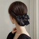 Staff hair flower professional hair net bag hairpin hair cover property nurse bow hotel bank stewardess hair accessories black fine mesh small fragrance 1 pack