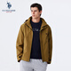 U.S. POLO ASSN. Jacket Men's Autumn Hooded Outdoor Jacket Men's Windproof Waterproof Warm Casual Top
