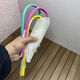 Kang Liya K-3523 Cooked plastic fly swatter Long handle manual fly swatter color random