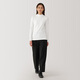 MUJI women's raised rib knit half turtleneck long-sleeved T-shirt base layer for winter BBD93C4A white S