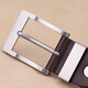 
VGXOUE titanium alloy belt men's genuine leather casual pin buckle layer cowhide belt men's simple middle-aged and young trousers belt trendy titanium buckle 9227 deep coffee (bandwidth 3.3cm) 100cm