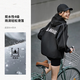 
Li Ning Lotus Leaf Trench Coat Jacket Men and Women's Same Water-Repellent Sunscreen Clothes Summer Thin Outdoor Reflective Jacket Jacket Black [Nylon UPF50+]AFDU695-1 M