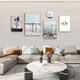 
Mohu (mohu) living room decoration painting sofa background wall mural modern simple landscape landscape painting TV wall high-end new style hanging painting landscape painting 15938 (including wall clock) tempered crystal porcelain large combination - black frame