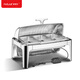Mailangshi en acier inoxydable Buffet Stove Electric Heating Isolation Fournace Areal Flip Couvre-Buffy Poêle Hôtel Isolation Table Varelle ML-723