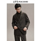 PEACEBIRD Men's Woolen Jacket Men's Winter Double-Breasted Suit Wool Short Coat Men's Gray Brown First Batch 2XL