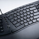 Shanye ergonomic wired keyboard with integrated wrist rest, four-way scroll wheel and tripod GSKBERG3 black wired