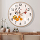 Innovation Peng Innovation Chinois Watch Clock Room Room tout est bon pour la maison silencieuse avec un calendrier simple Mur d'horloge électronique moderne A673 Black [mouvement silencieux] 8 pouces (diamètre 20 cm) Small