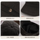 Zhenxiang Hat Women's Autumn and Winter High-end Korean Style Octagonal Hat Fashionable Peaked Hat Beret Hat Showing Your Face Small and Warm B701 Black One Size 55-58cm