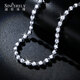 SHENGSHIQIYUAN pt950 platinum necklace men's style clavicle chain laser ball platinum necklace trendy men high-end sense platinum 950 48-52 cm 23-25 g